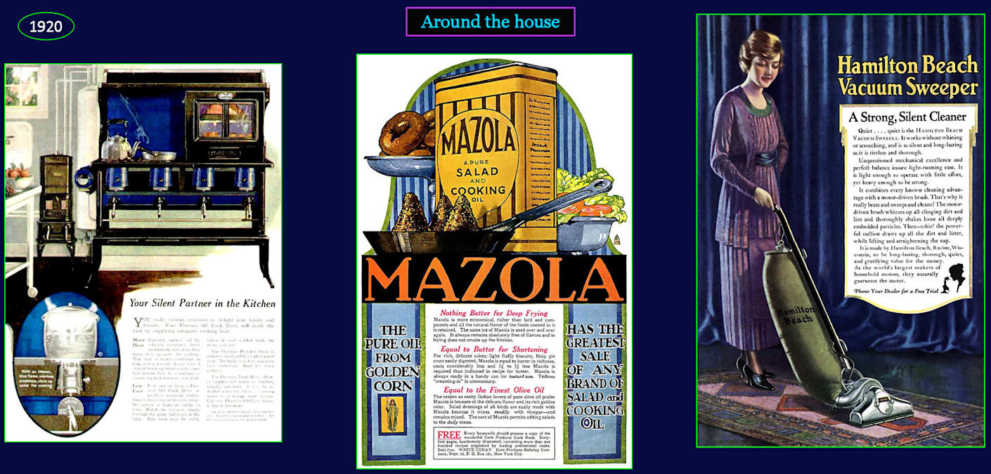 Color magazine ads, 1920